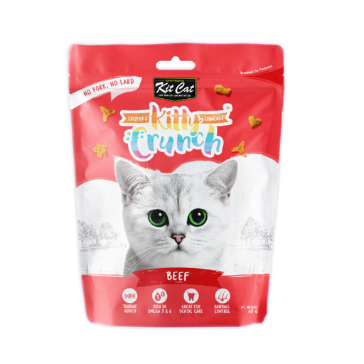 Kit Cat Kitty Crunch Beef Flavour Cat Treat 60g