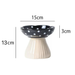 Minimalist ceramic pet food and water bowl featuring a modern Black Mushroom design with a 300ml capacity.
