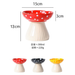 Minimalist ceramic pet food and water bowl featuring a modern Red Mushroom design with a 300ml capacity