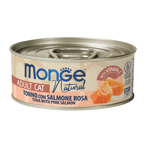 Monge Cat Natural Tuna with Pink Salmon 80g