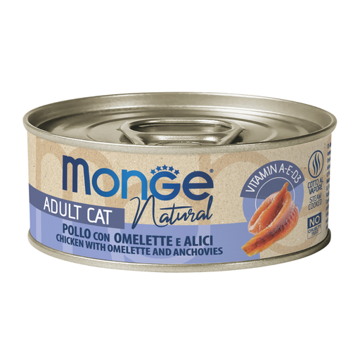 Monge Delicate Chicken with Omelette and Anchovies 80g can