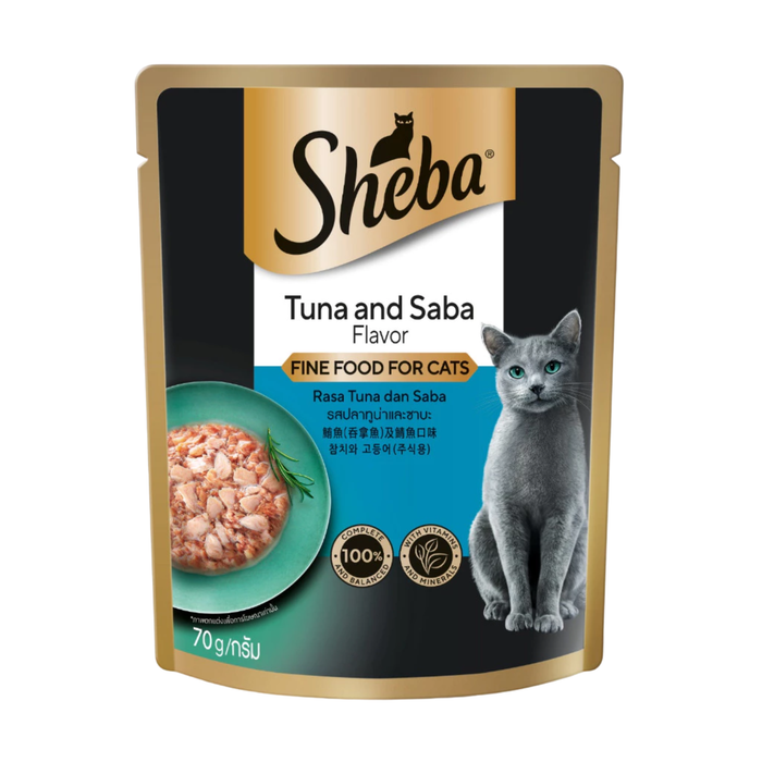 Sheba Cat Wet Food Pouch Tuna & Saba 70g