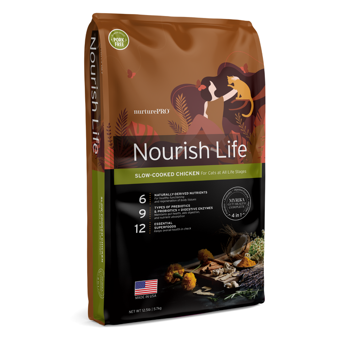 Nurture Pro Nourish Life Chicken Formula Kitten & Adult Dry Cat Food 12.5lbs