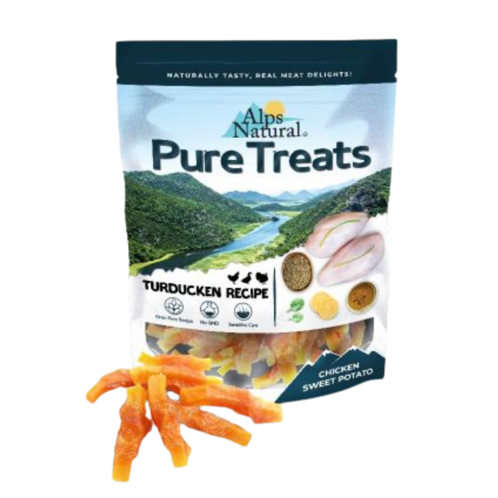 Alps Natural Pure Dog Treats Turducken Recipe 100g - Chicken Sweet Potato