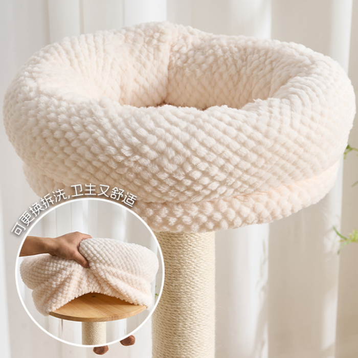 134cm Aura Cozy Loft Solid Wood Cat Tower
