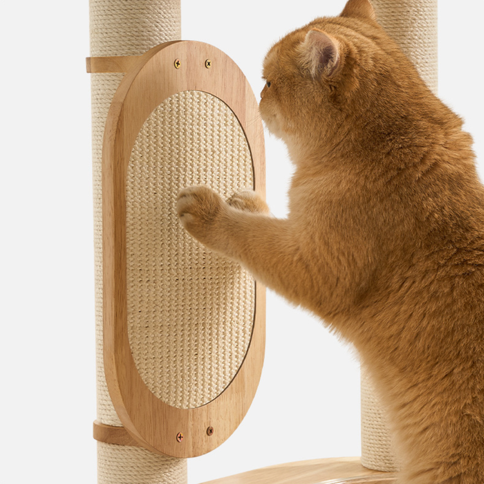 139cm Sierra Stretch & Scratch Solid Wood Cat Tower