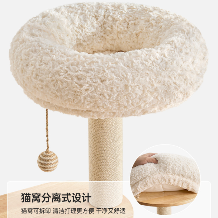 139cm Sierra Stretch & Scratch Solid Wood Cat Tower