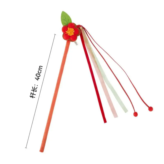 Fukumaru Colourful Cat Teaser Good Quality Last Long Cat Toys - Red 40cm