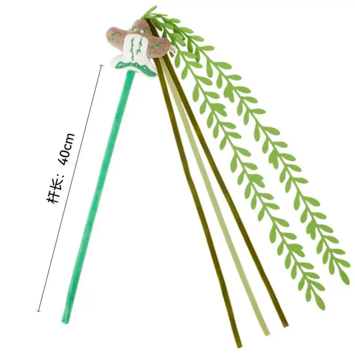 Fukumaru Colourful Cat Teaser Good Quality Last Long Cat Toys - Green 40cm