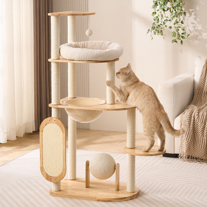 127cm Nova Signature Solid Wood Modular Cat Frame & Tower