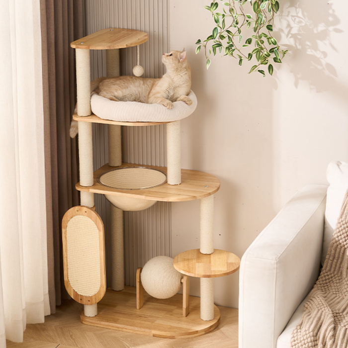 127cm Nova Signature Solid Wood Modular Cat Frame & Tower