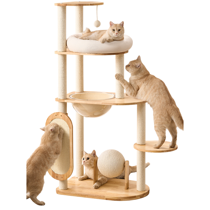 127cm Nova Signature Solid Wood Modular Cat Frame & Tower