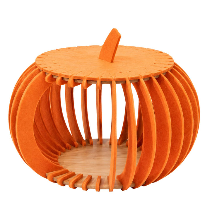Orange Pumpkin Nest cat house, semi-closed felt bed for cozy comfort