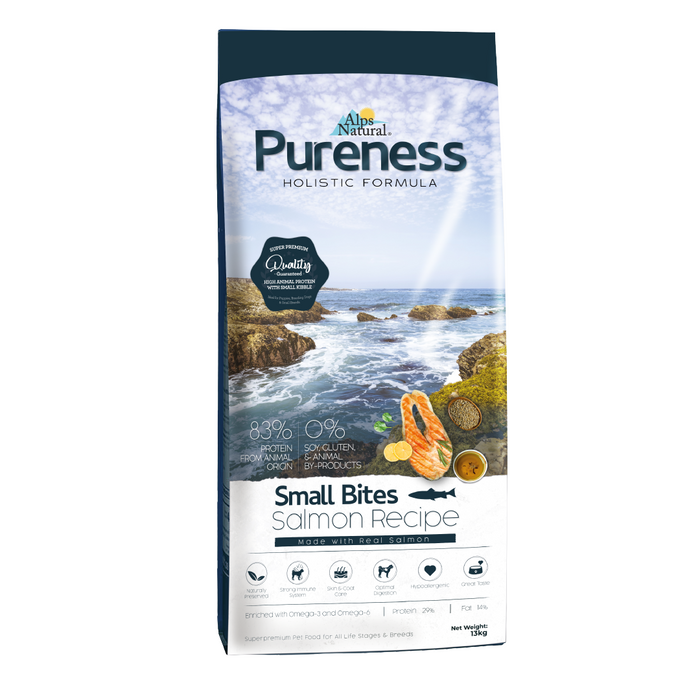 Alps Natural Pureness Holistic Salmon (Small Bites) Dry Dog Food 13kg