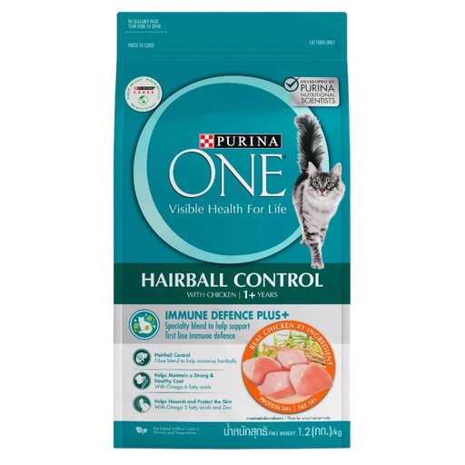 Purina One Hairball Control Dry Cat Food bag 1.2kg