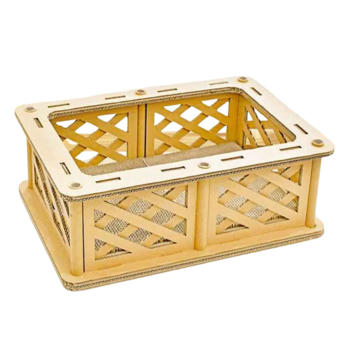Rectangular Crate-Style Cat Scratcher & Relaxation Pad