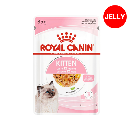 Royal Canin Kitten in Jelly Pouch cat wet food 85g box