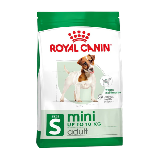 Bag of Royal Canin Mini Adult dry dog food 8kg packaging front view