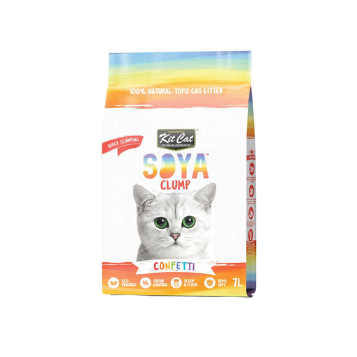 Kit Cat Soya Clump Confetti Cat Litter 7L - Neko.SG
