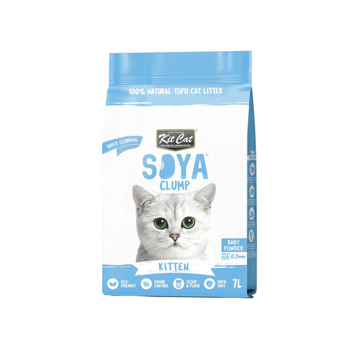 Kit Cat Soya Clump Kitten Baby Powder Cat Litter 7L - Neko.SG