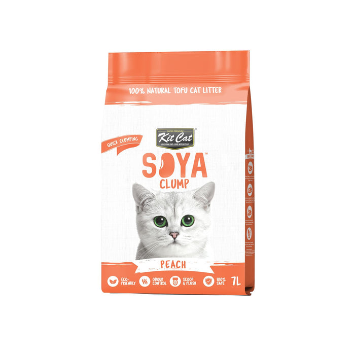 Kit Cat Soya Clump Peach Cat Litter 7L - Neko.SG