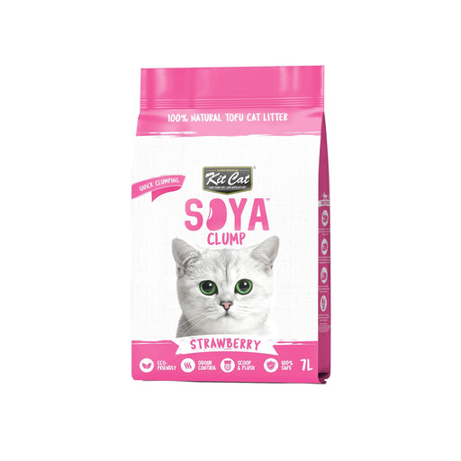 Kit Cat Soya Clump Strawberry Cat Litter 7L - Neko.SG