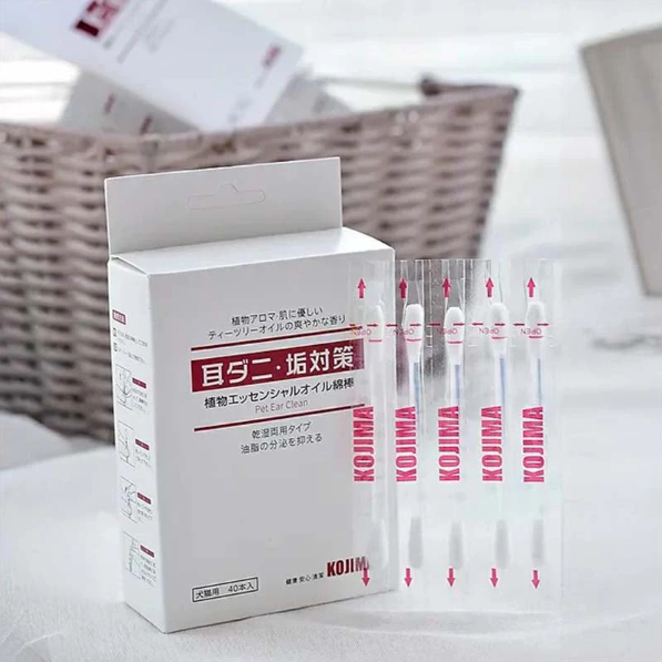 Kojima Pet Ear Clean 40 Cotton Rods