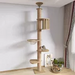 Solid Wood Ceiling Cat Condo D (250-270 cm) w/ Space Capsule packaging and full view