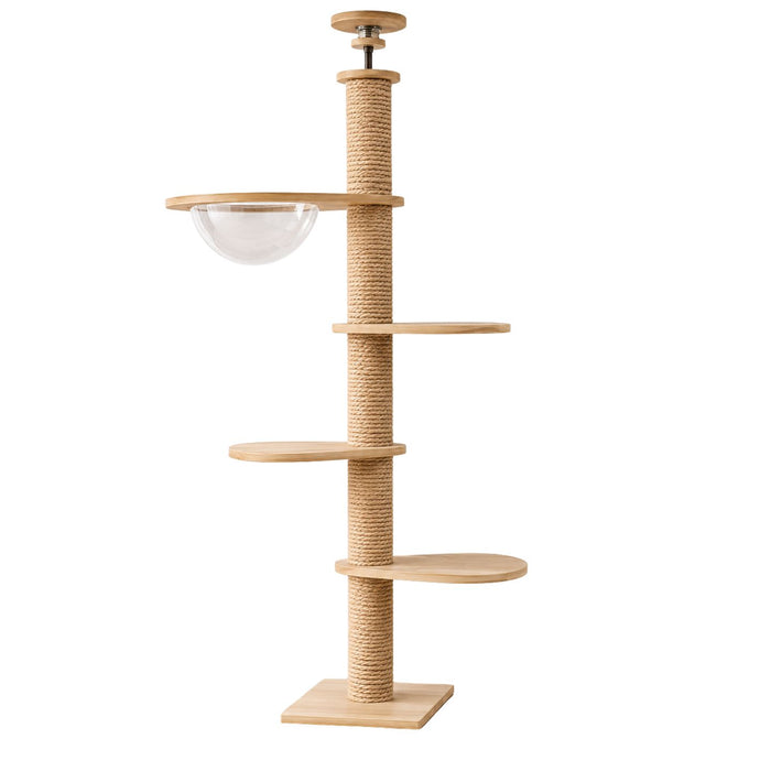 Solid Wood Ceiling Cat Condo With Space Capsule (Condo Ceiling B) (250cm - 270cm Height) - Neko.SG