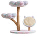 Summer Flower 72.5cm solid wood cat tree with scratching post and climbing frame
