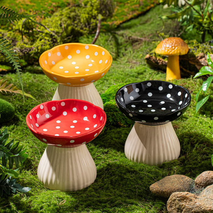 Pet Bowl (Black Mushroom) – 300ml Microwave & Dishwasher Safe