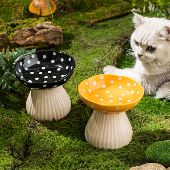 Pet Bowl (Black Mushroom) – 300ml Microwave & Dishwasher Safe