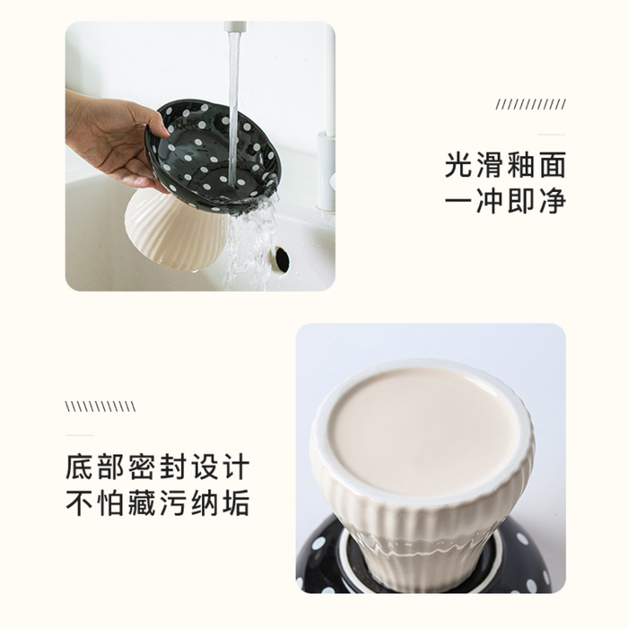 Pet Bowl (Black Mushroom) – 300ml Microwave & Dishwasher Safe