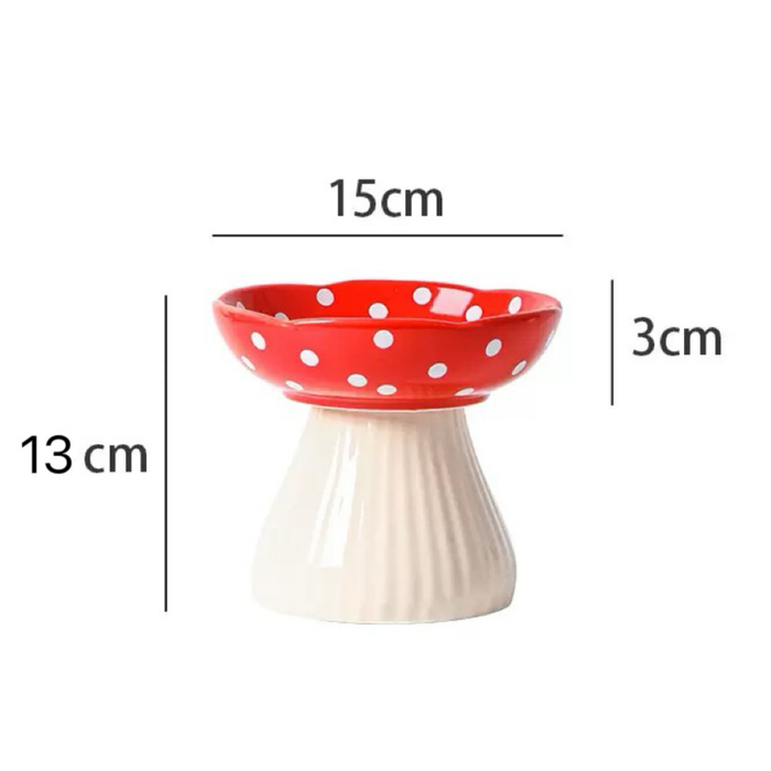 Pet Bowl (Red Mushroom) – 300ml Microwave & Dishwasher Safe
