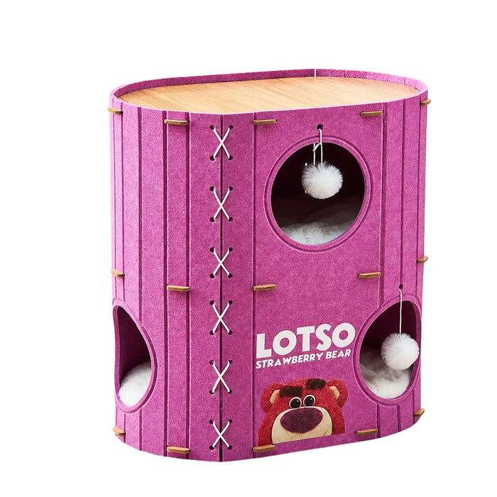 Two-layer strawberry bear cat house - Neko.sg