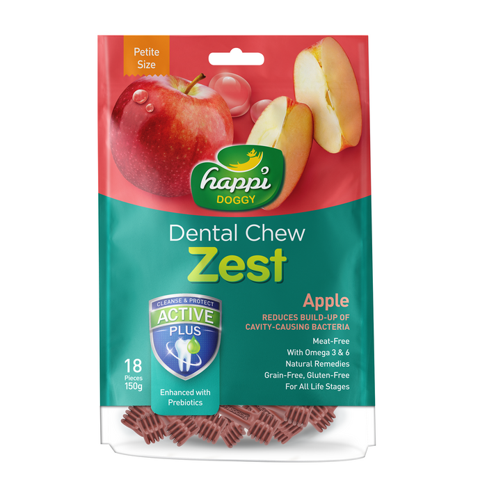 Happi Doggy Zest Apple Dental Chew Petite 150g