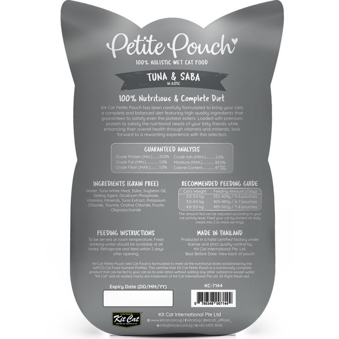 Kit Cat Petite Pouch - Tuna & Saba In Aspic 70g