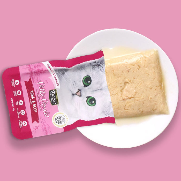 Kit Cat Petite Pouch - Tuna & Beef In Aspic 70g