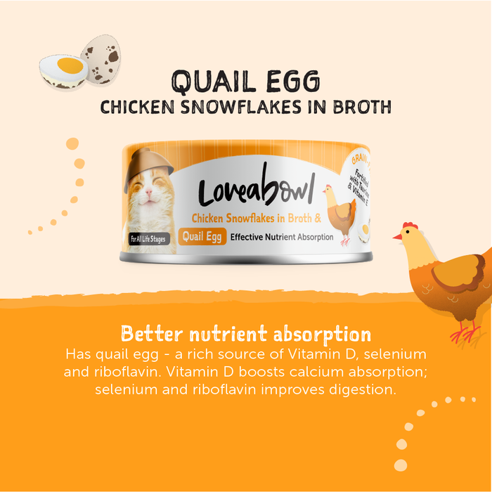 Loveabowl Chicken Snowflakes In Broth With Quail Egg 70g