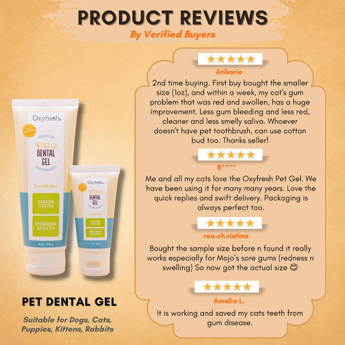 Oxyfresh Pet Dental Gel Toothpaste 4oz/113g