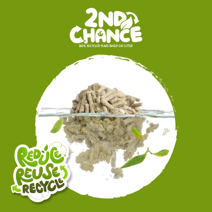 Kit Cat 2nd Chance Green Tea Leaves Cat Litter 2.5kg x 6