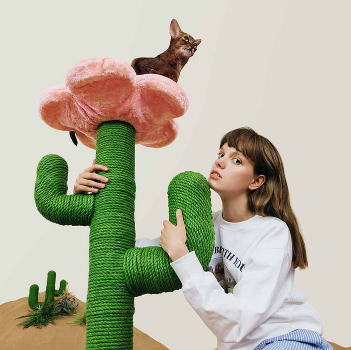 105cm VETRESKA Blooming Cactus Cat Tree