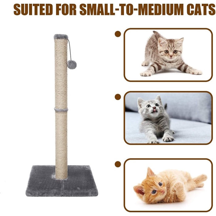 88cm Tall Cat Scratching Post / Pole (Dark Grey)