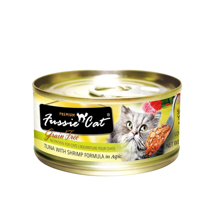 Fussie Cat Black Label Tuna with Shrimp 80g