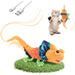 Migipaws Touch Activated Flapping Chirping Orange Lizard with Catnip - Neko.SG