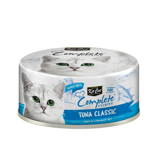 Kit Cat Complete Cuisine Tuna Classic 70g – grain‑free wet cat food with real tuna flakes