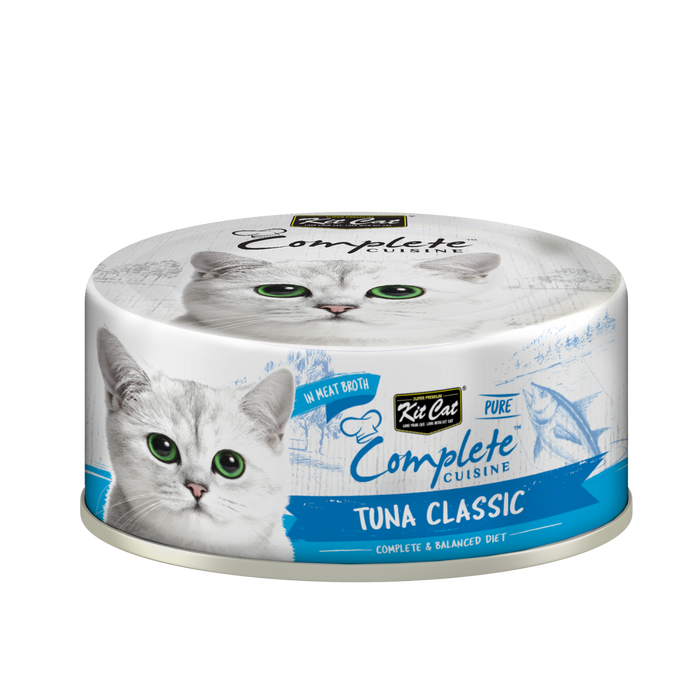 Kit Cat Complete Cuisine Tuna Classic 70g – grain‑free wet cat food with real tuna flakes