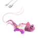 Migipaws Touch Activated Flapping Chirping Purple Lizard with Catnip - Neko.SG