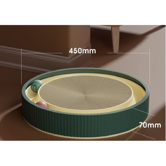 Interactive Cat Scratching Board with Ball & Scratch Bowl (Green/XL)