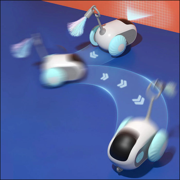 Petgravity Pet Toy Interactive Car with Remote Blue